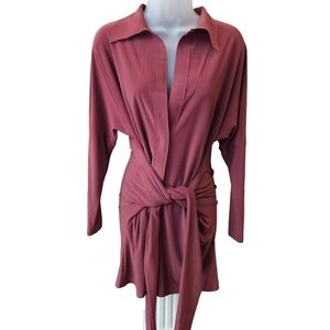 Norma Kamali wrap mini dress